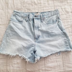 madewell high rise mom jean short